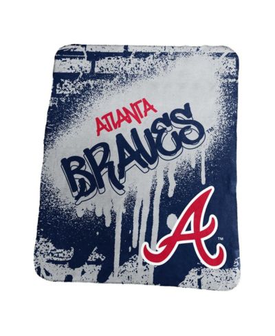 Logo Brands Atlanta Braves классический флисовый плед с граффити 50" x 60"