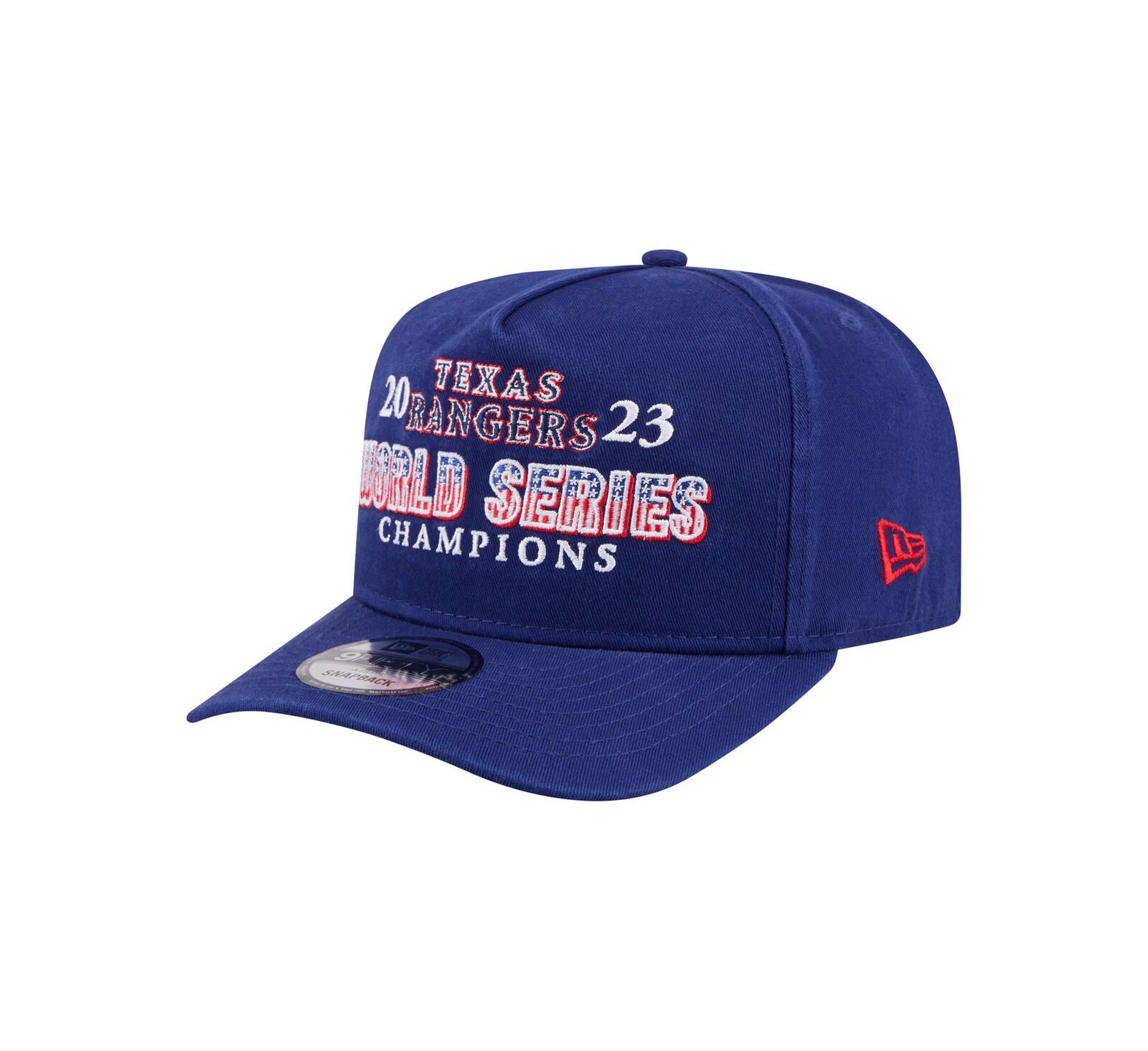 New Era Men's Royal Texas Rangers 2023 World Series Champions Historic 9FIFTY A-Frame Snapback Hat