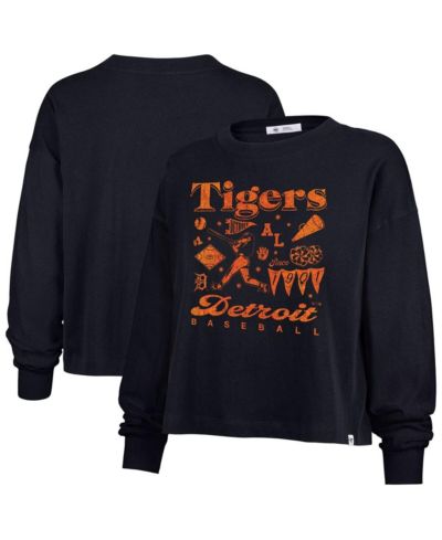 Женская футболка '47 Brand Detroit Tigers Sydney, темно-синяя, с длинным рукавом