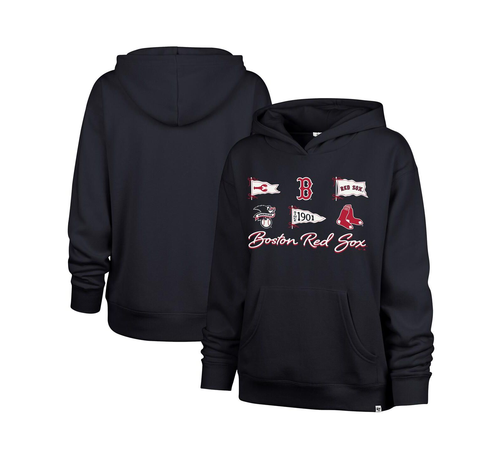'47 Brand Женский темно-синий худи Naomi с бантами и логотипом Boston Red Sox