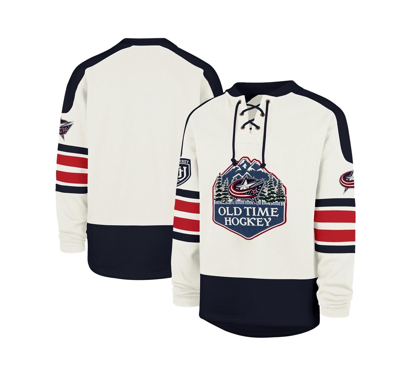 Свитшот '47 Brand Men's Columbus Blue Jackets Pond Hockey Trio Eternal Lacer