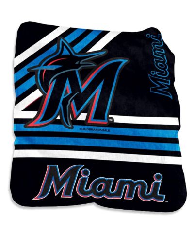 Плед Logo Brands Miami Marlins Plush Raschel 50'' x 60''