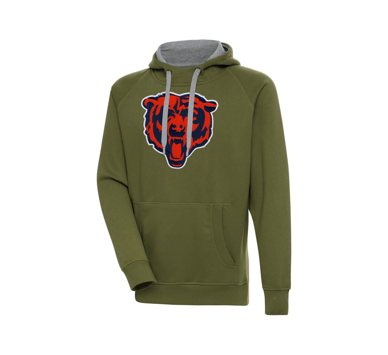 Мужское худи Antigua Chicago Bears Primary Logo Victory Pullover