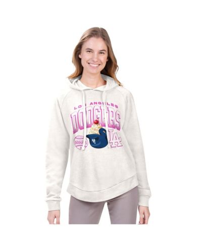 G-III 4Her by Carl Banks Женский Cream Los Angeles Dodgers Ice Cream Angel Raglan Fleece Hoodie