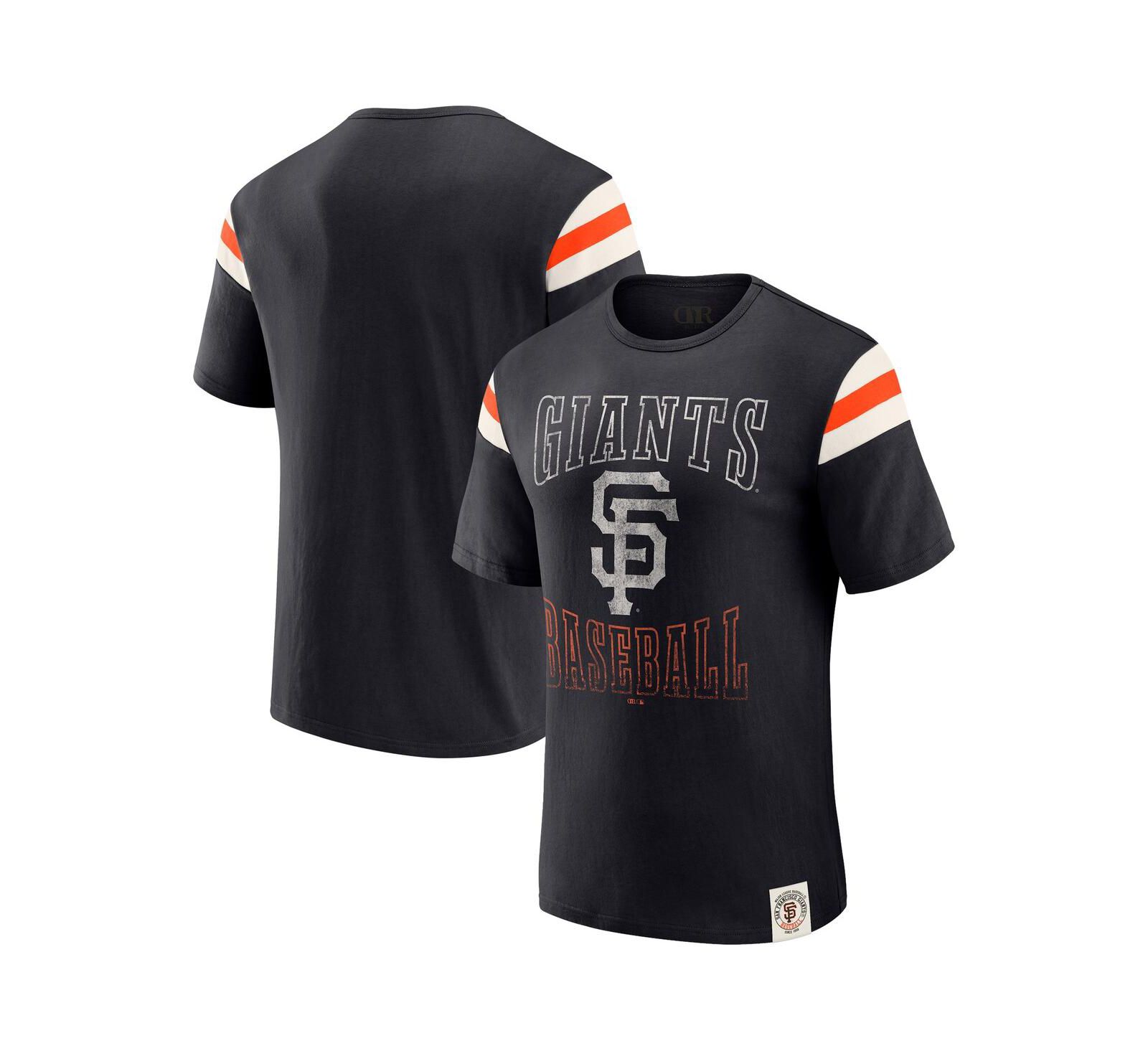 Мужская футболка Darius Rucker Collection By Fanatics Black San Francisco Giants с полоской на рукаве