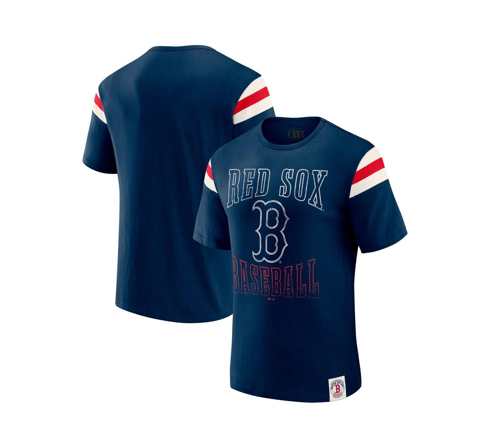 Мужская футболка Fanatics Darius Rucker Collection Boston Red Sox Distressed Sleeve Stripe Navy