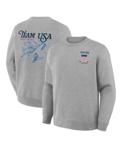 Fanatics Мужской свитшот Milano Cortina 2026 Winter Olympics Skiing, серый меланж