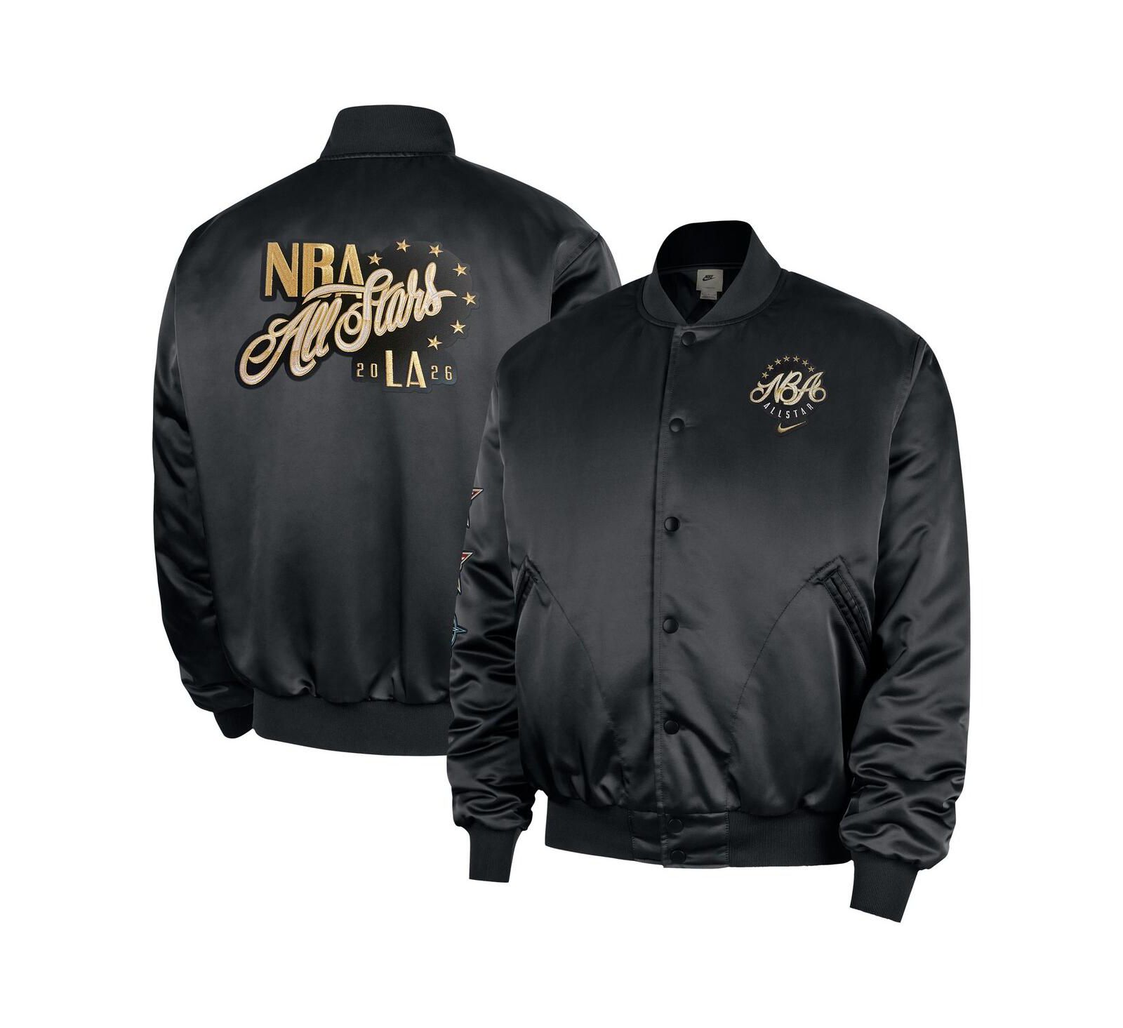Nike Men's Black 2026 NBA All-Star Game Satin Full-Snap Jacket