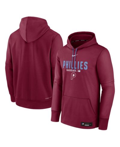 Мужское худи Nike Philadelphia Phillies Authentic Collection Therma-FIT, цвет Burgundy