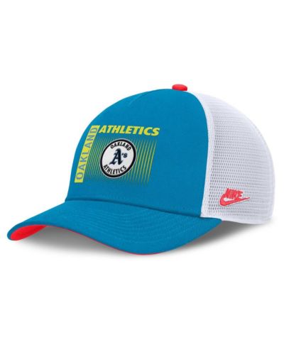 Nike Men's Teal Athletics Neon 90s Rise Structured Performance Adjustable Trucker Hat