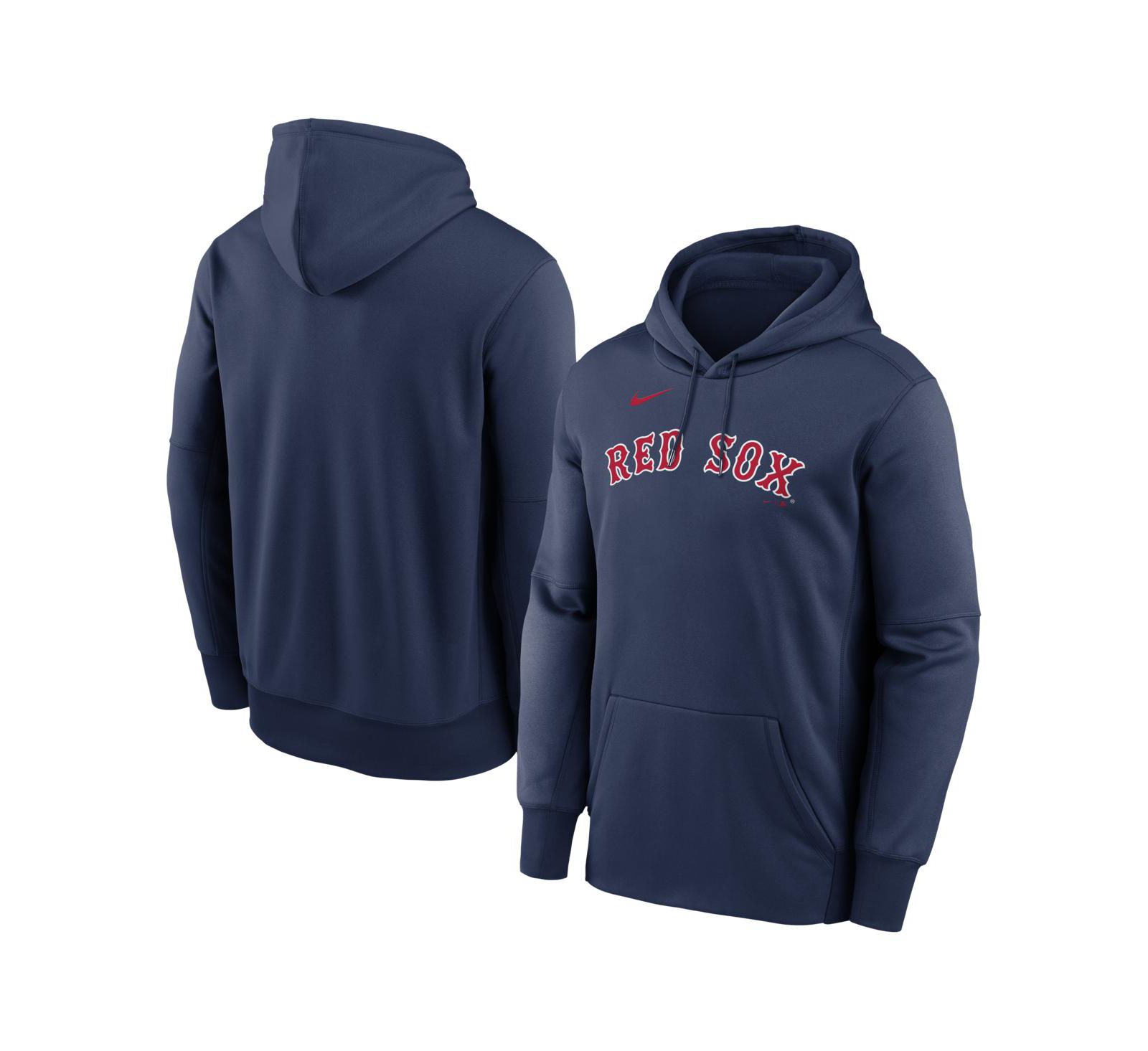 Nike Мужское худи Navy Boston Red Sox Primary Wordmark Therma