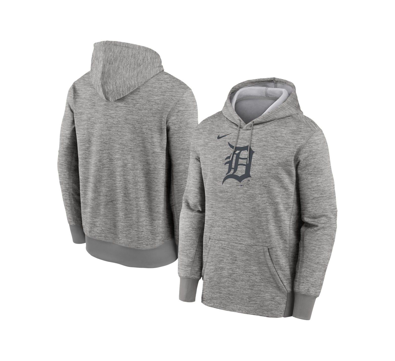 Nike Мужское худи Detroit Tigers Primary Logo Therma Heather Gray