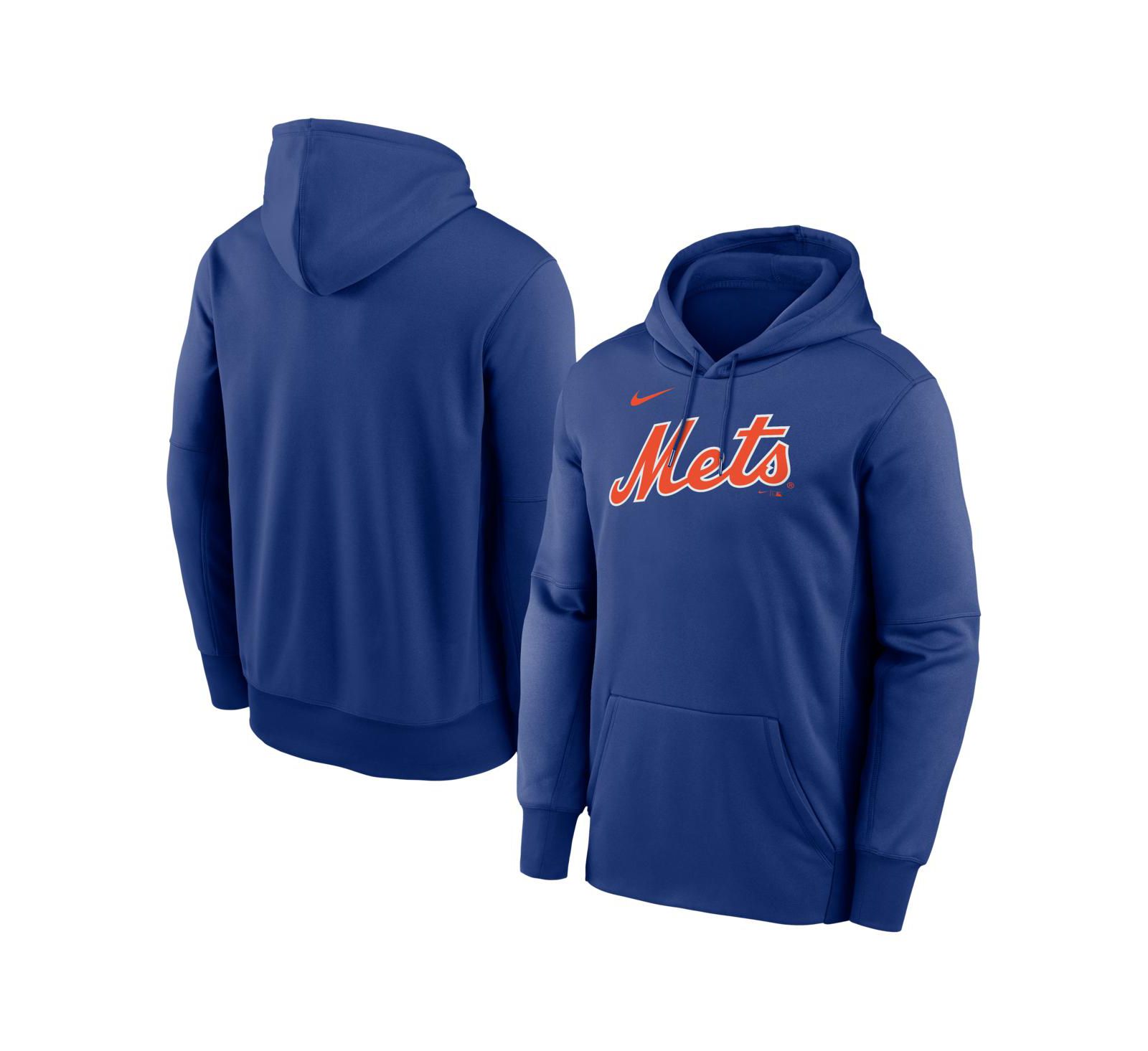 Nike Men's Royal New York Mets Primary Wordmark Therma Hoodie