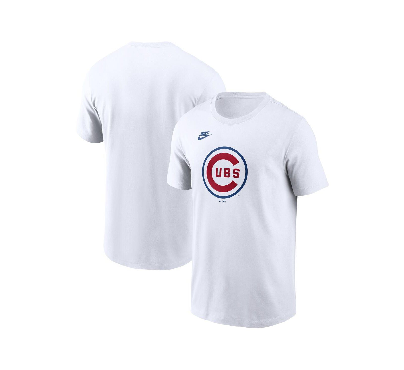 Nike Men's White Chicago Cubs Cooperstown Collection Logo T-Shirt