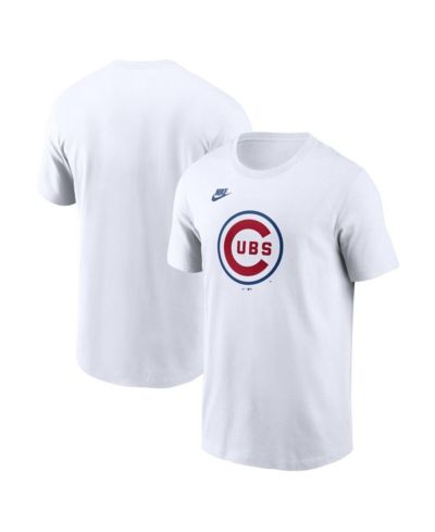 Nike Men's White Chicago Cubs Cooperstown Collection Logo T-Shirt