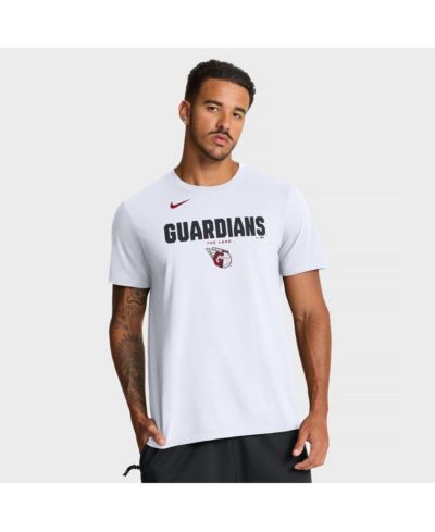 Nike Men's White Cleveland Guardians Bold Team Name T-Shirt