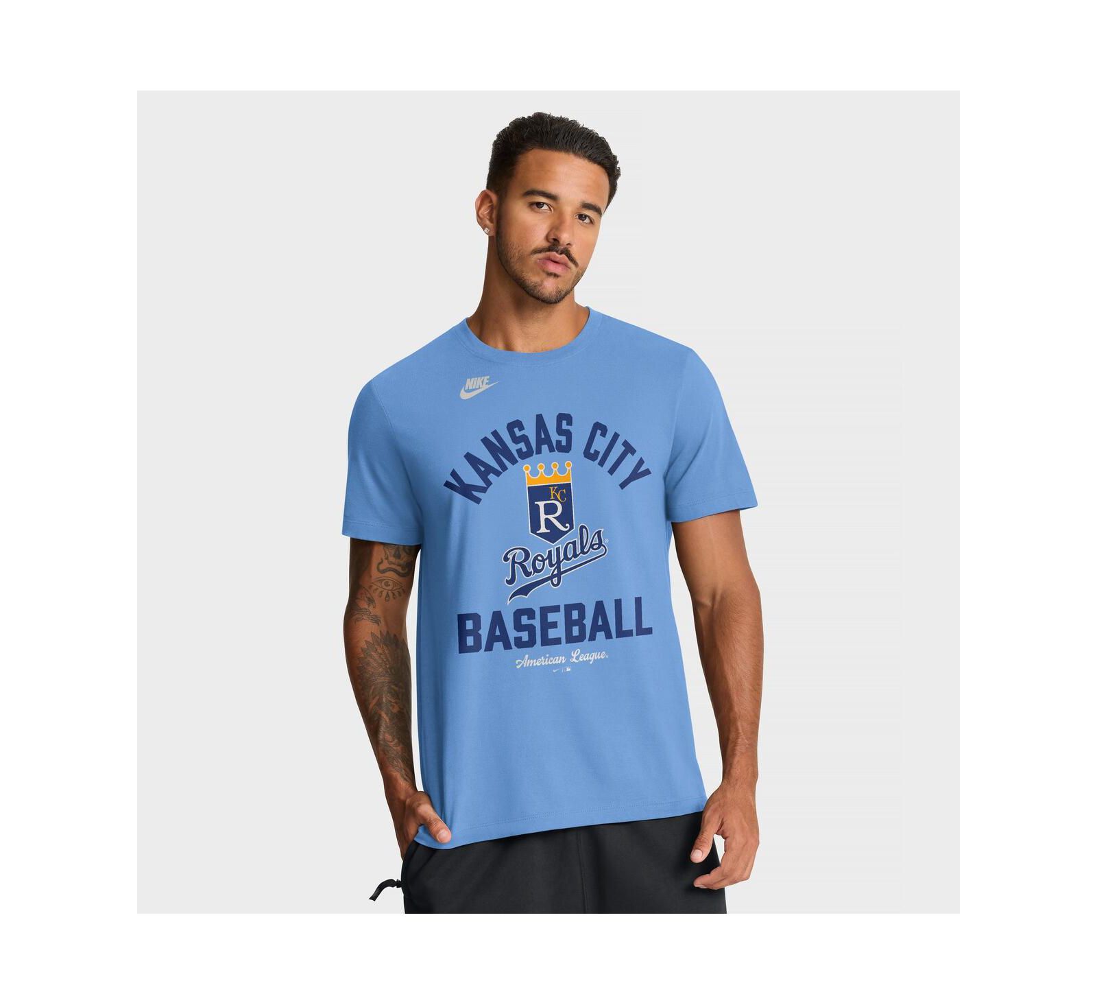 Nike Men's Light Blue Kansas City Royals Cooperstown Collection T-Shirt