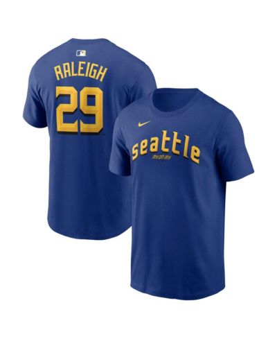 Nike Men's Cal Raleigh Royal Seattle Mariners City Connect Name & Number T-Shirt