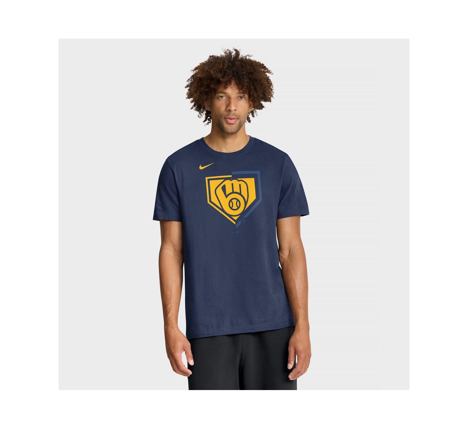 Мужская футболка Nike Milwaukee Brewers Icon, темно-синий цвет