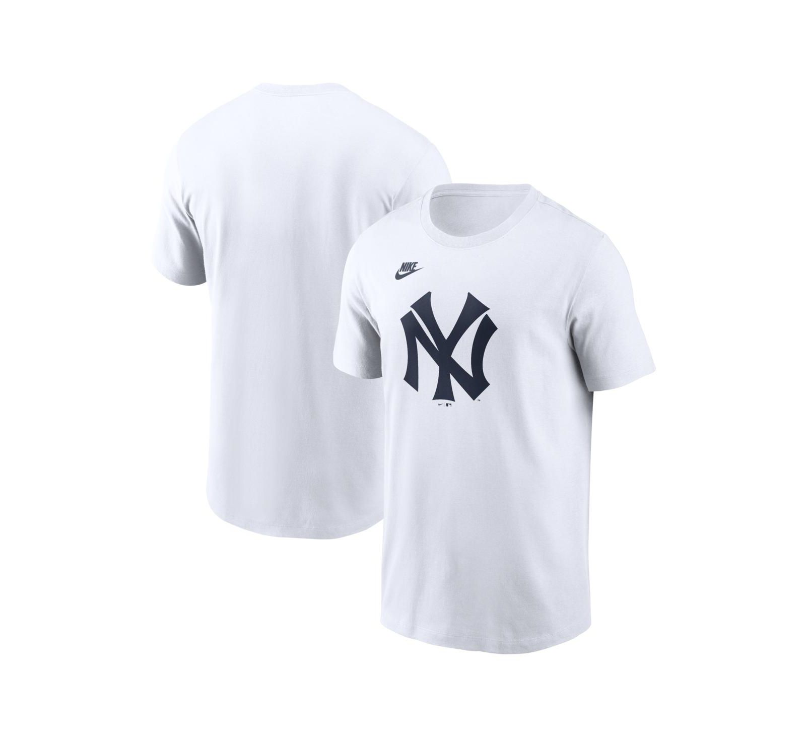 Nike Men's White New York Yankees Cooperstown Collection Logo T-Shirt