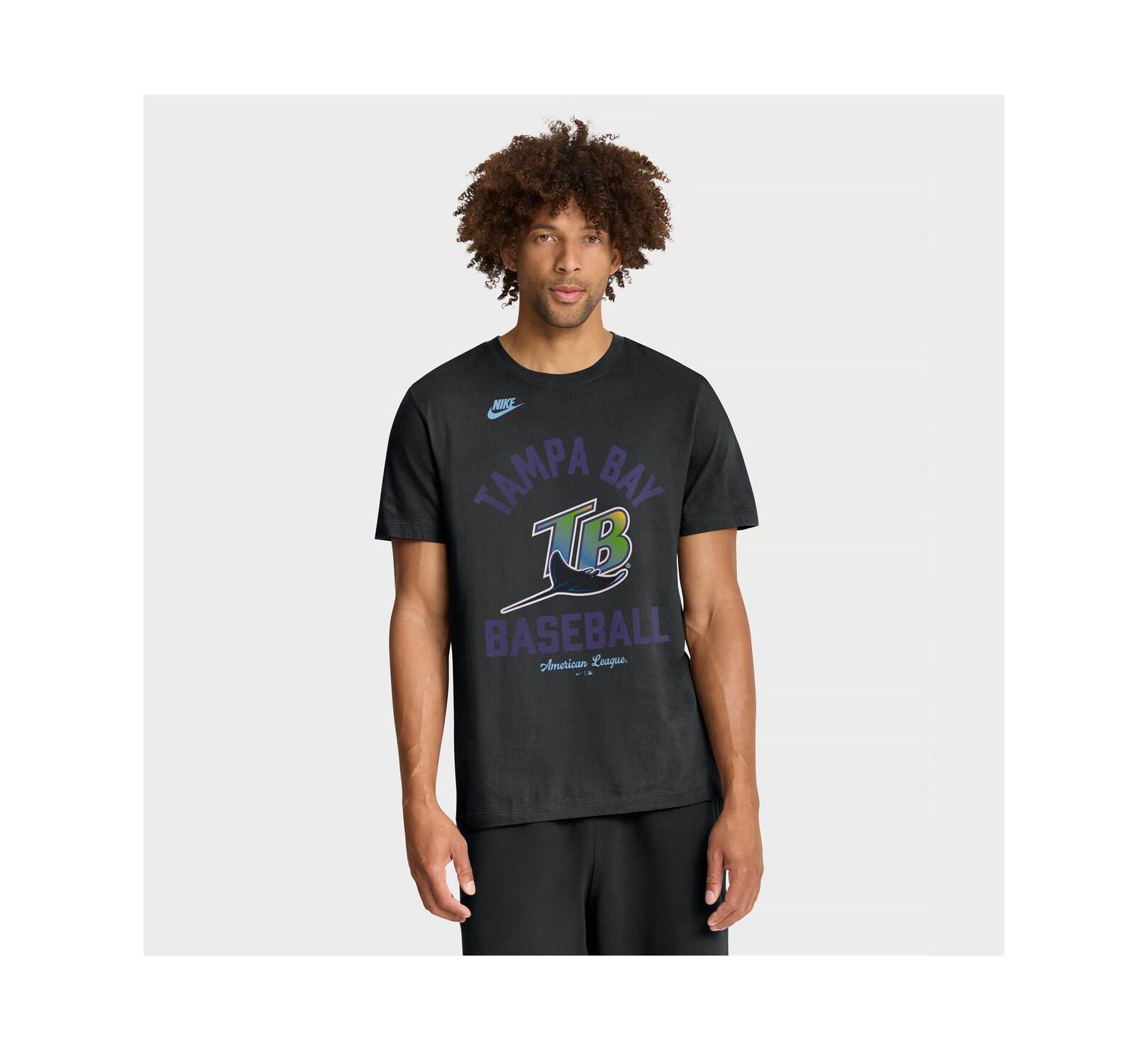 Nike Men's Black Tampa Bay Rays Cooperstown Collection T-Shirt