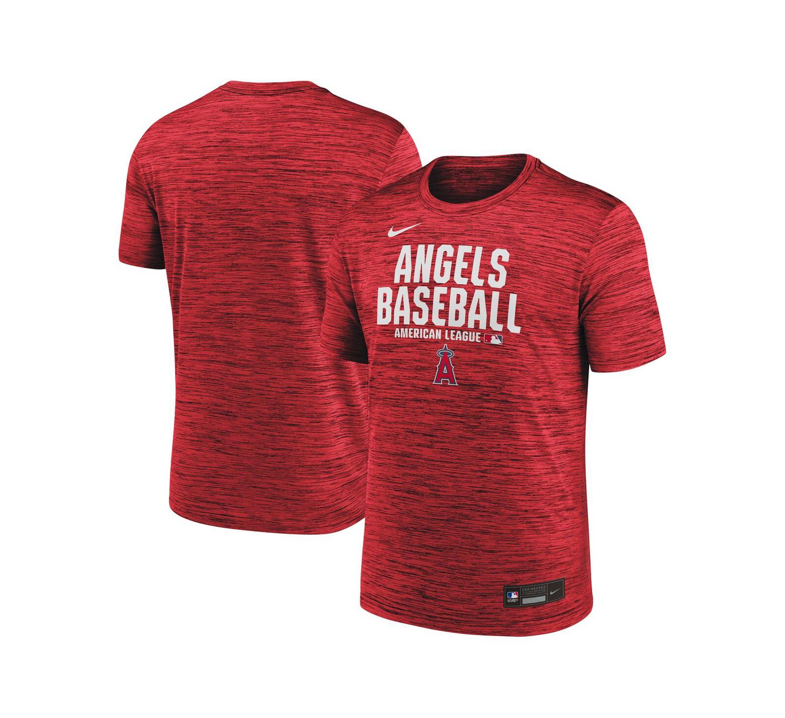 Nike Men's Red Los Angeles Angels Authentic Collection Velocity Dri-FIT T-Shirt