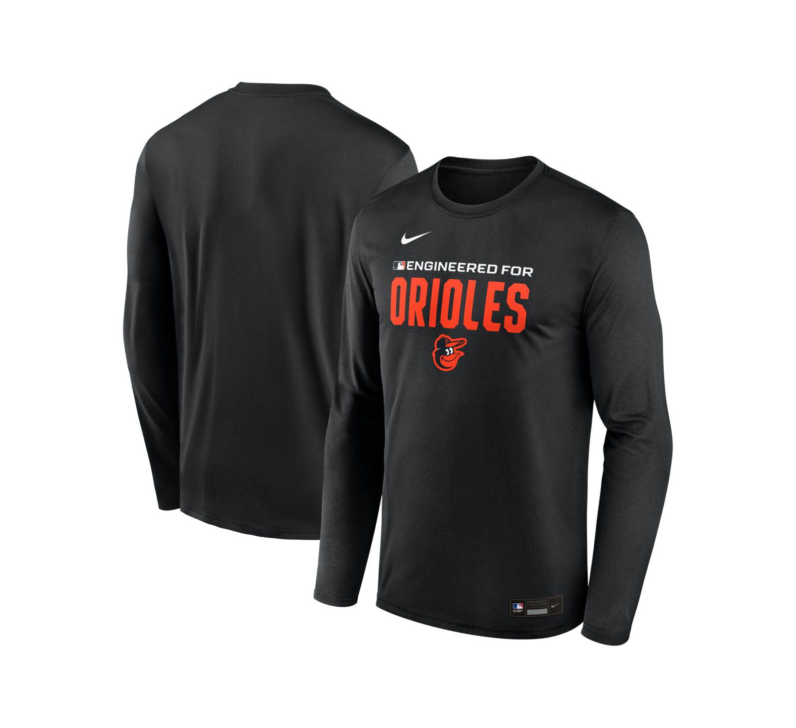 Nike Men's Black Baltimore Orioles Authentic Collection Legend Dri-FIT Long Sleeve T-Shirt