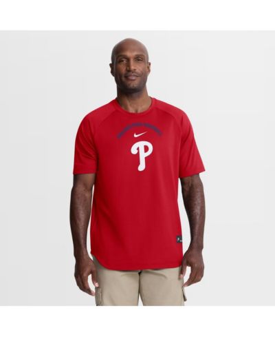 Мужская футболка Nike Red Philadelphia Phillies Authentic Collection Batting Practice Pre-Game Raglan Dri-FIT