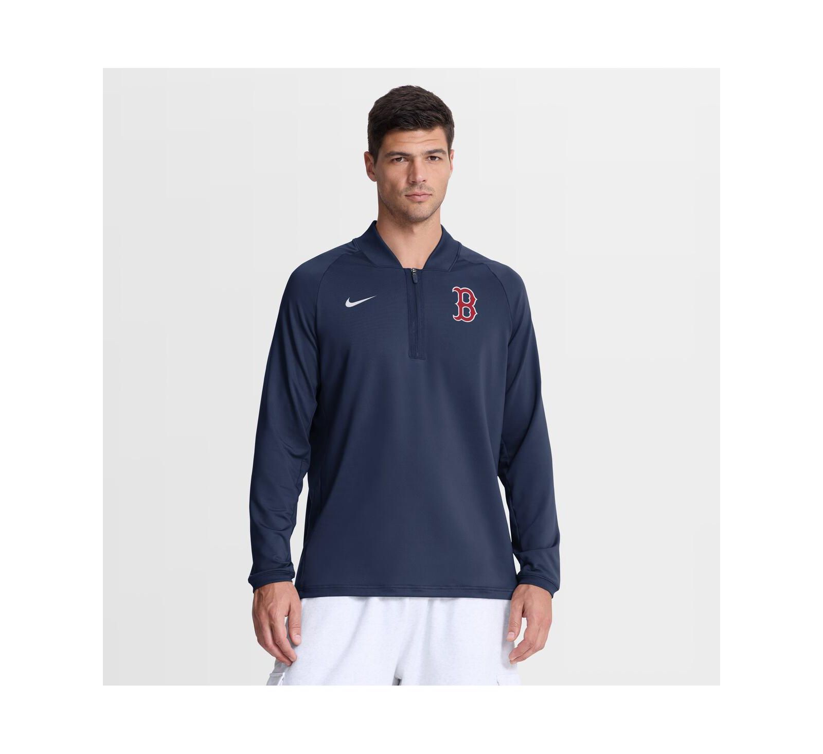Мужская кофта Nike Boston Red Sox Authentic Collection Dri-FIT Raglan Half-Zip