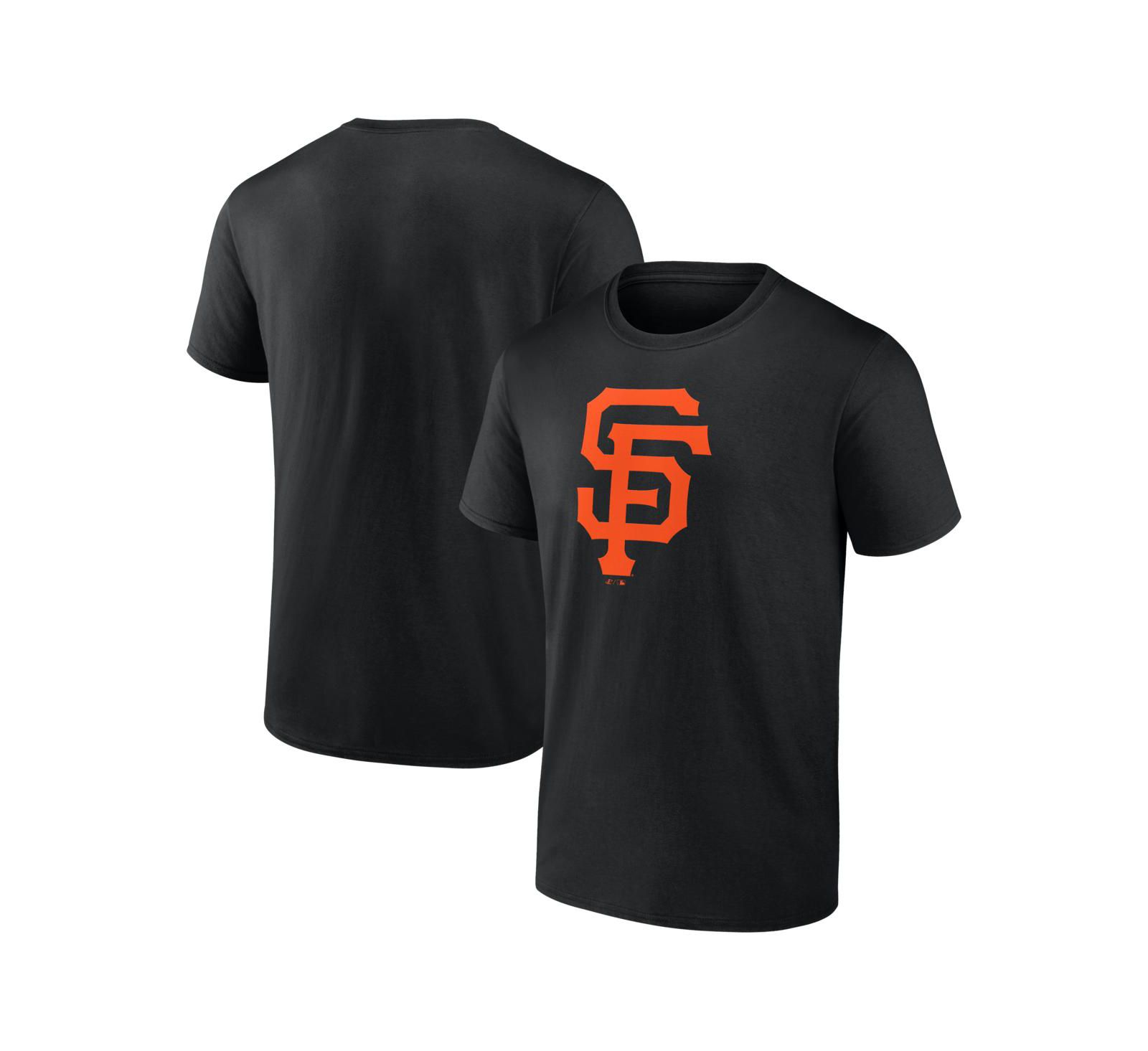 Logo Athletic Men's Black San Francisco Giants Logo T-Shirt