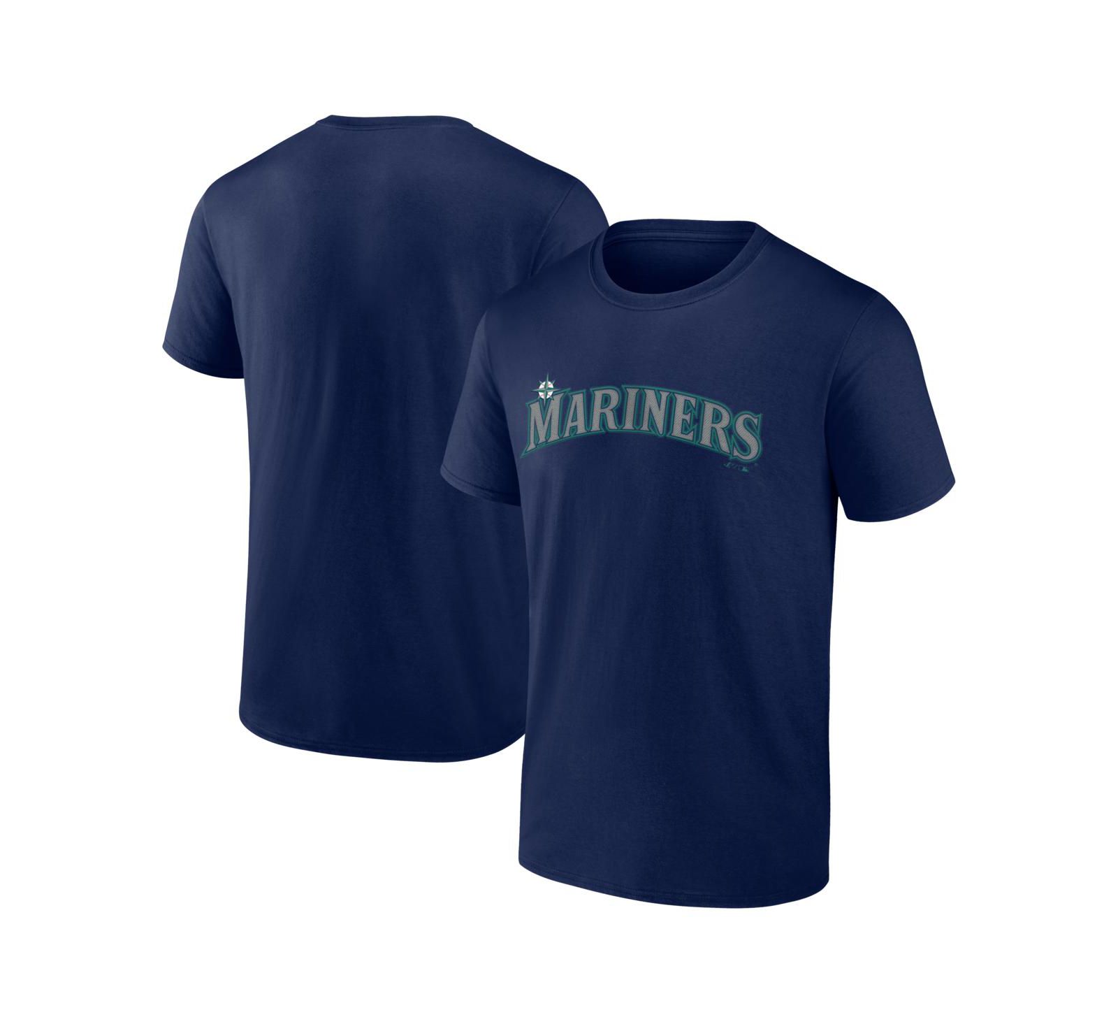 Мужская футболка Logo Athletic Navy Seattle Mariners Wordmark