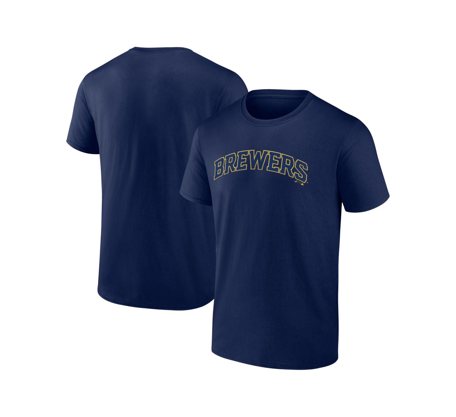 Футболка Logo Athletic Men's Navy Milwaukee Brewers Wordmark