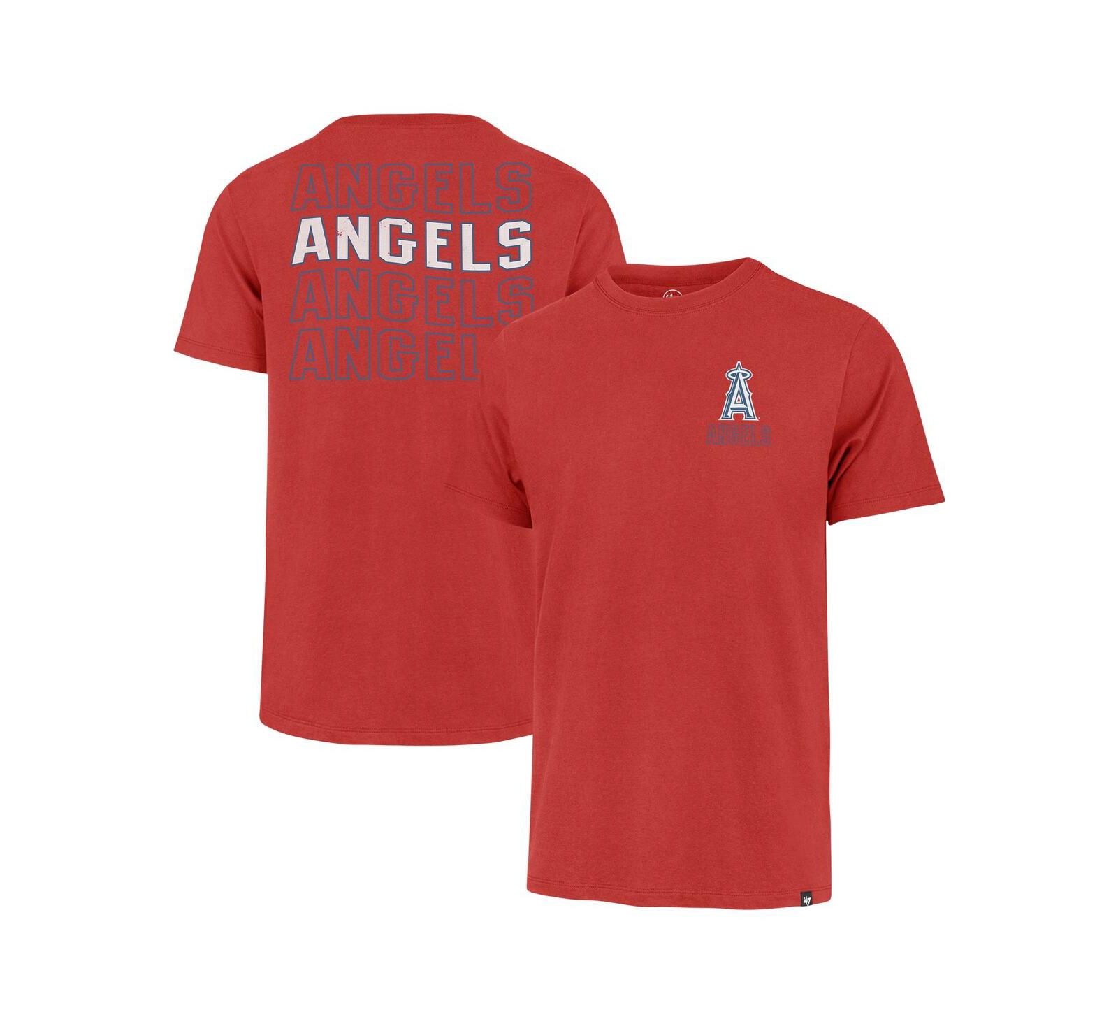 '47 Brand Men's Red Los Angeles Angels Hang Back Franklin T-Shirt