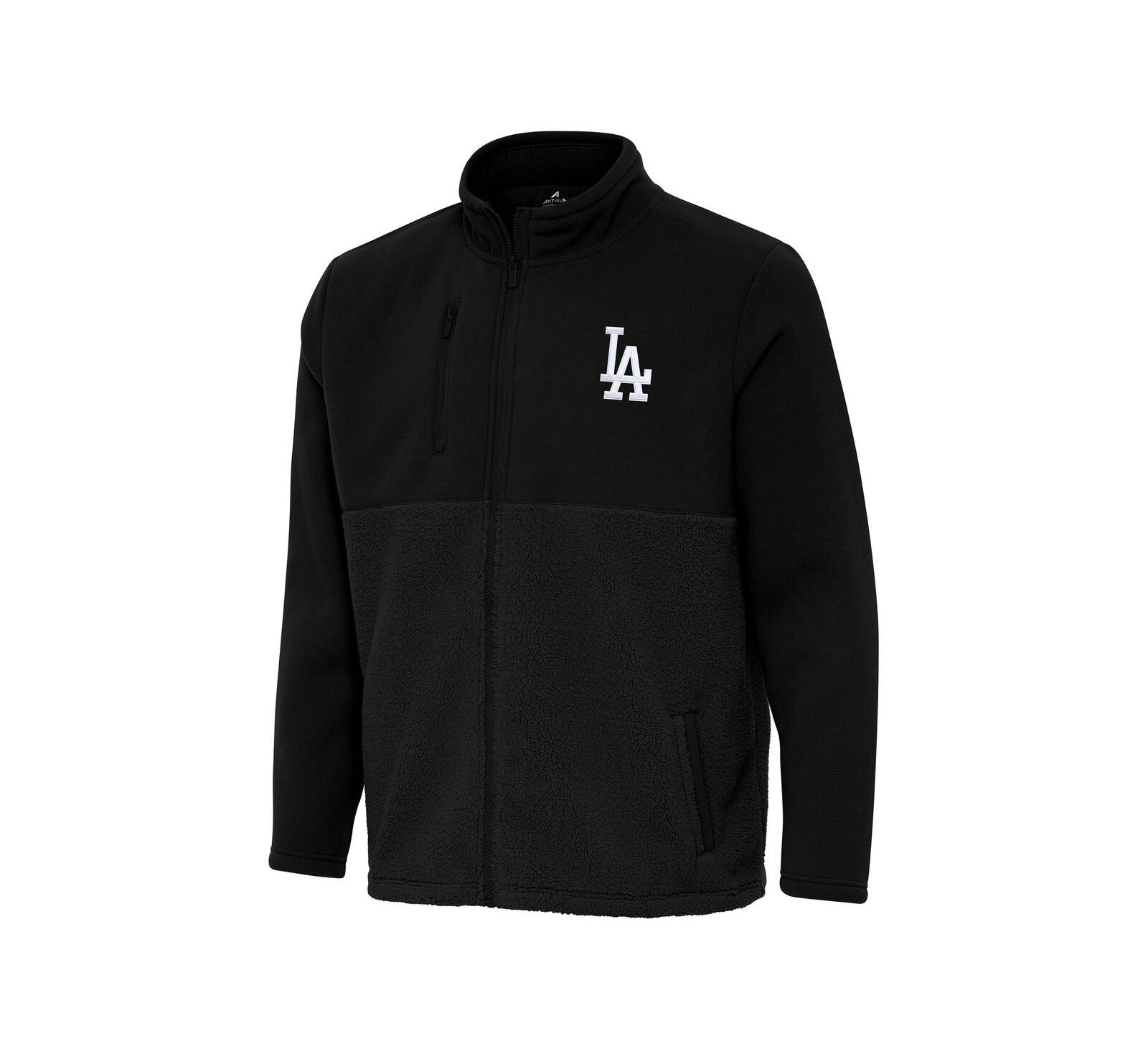 Мужская куртка Antigua Black Los Angeles Dodgers Daily Fused Full-Zip