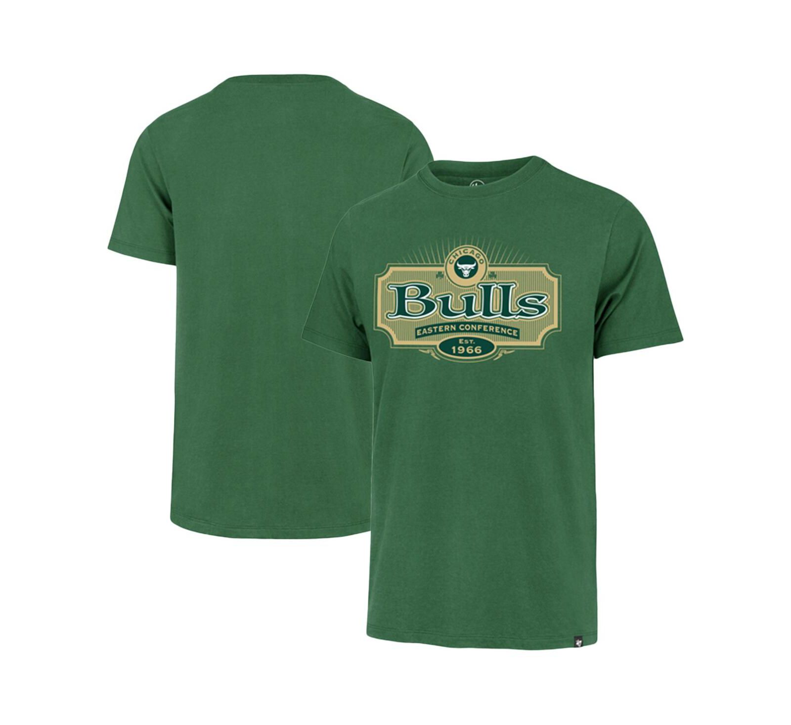 '47 Brand Men's Green Chicago Bulls Lucky Team Franklin T-Shirt