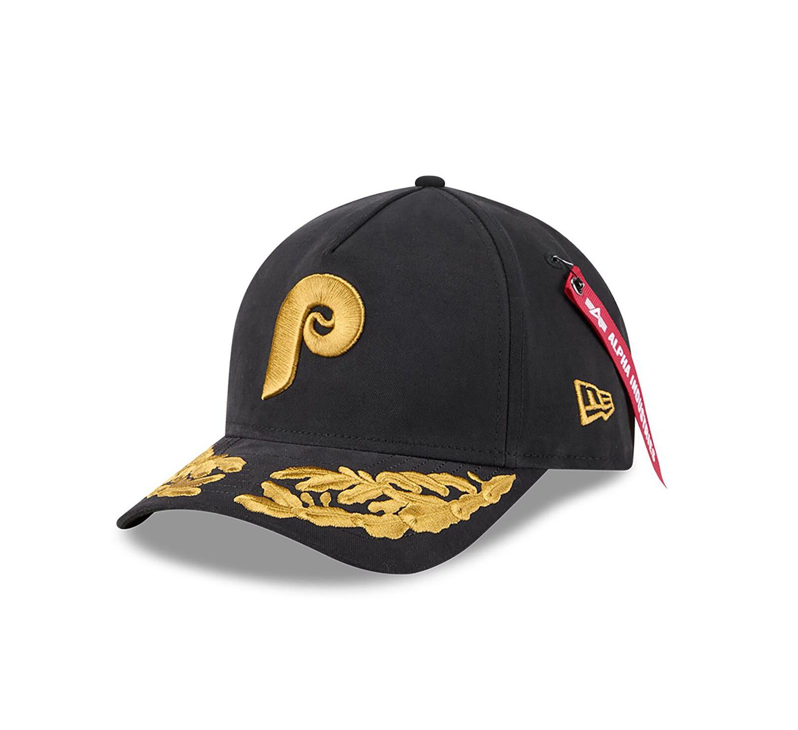 Кепка New Era x Alpha Industries Philadelphia Phillies A-Frame 9FORTY, черная, Мужской