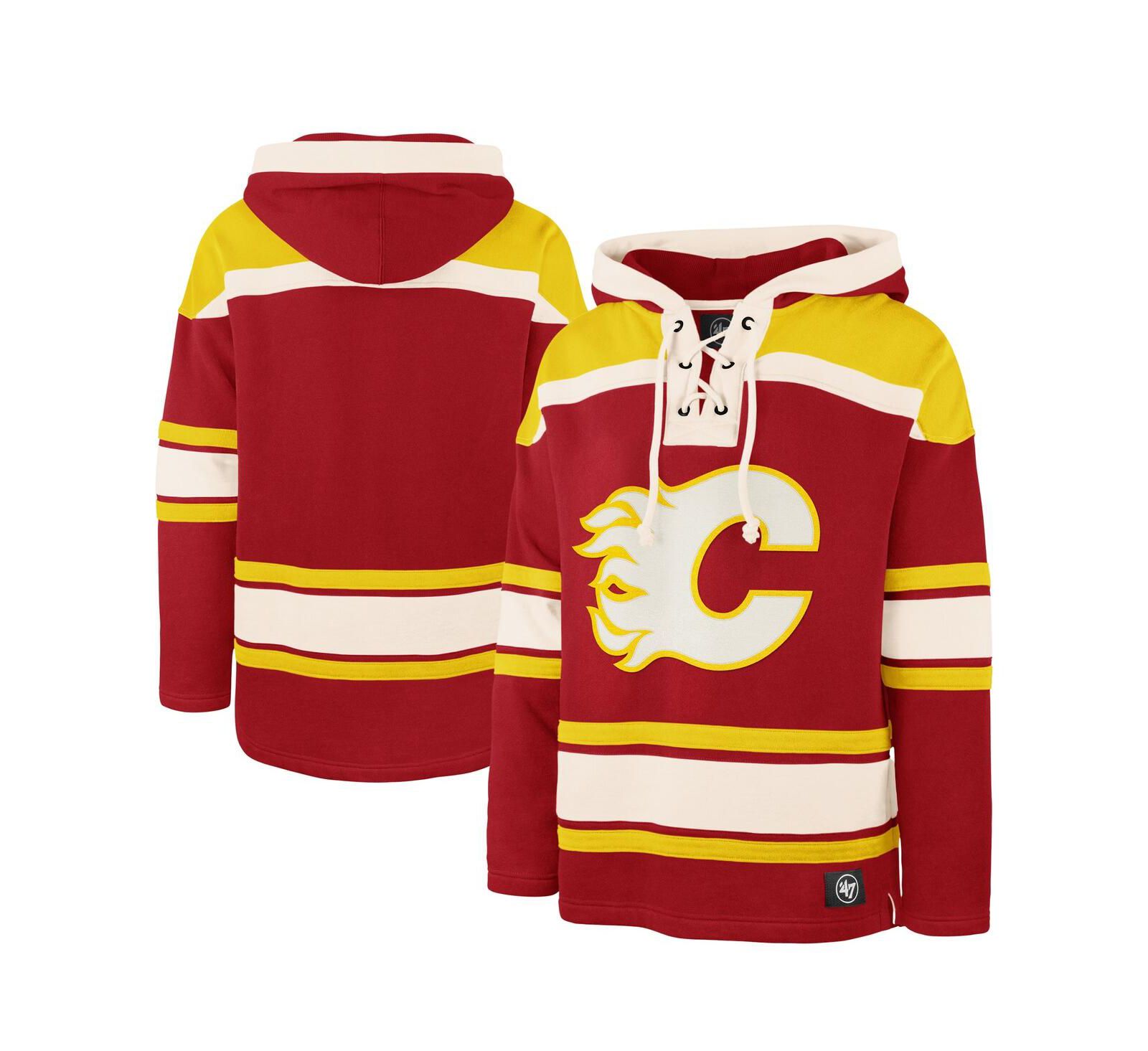 Худи '47 Brand Men's Red Calgary Flames Superior Lacer