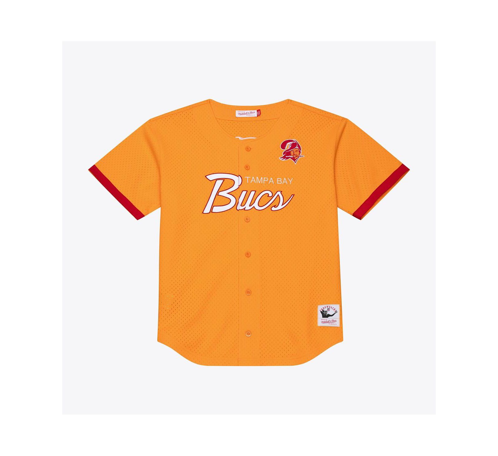 Мужская джерси Mitchell & Ness Orange Tampa Bay Buccaneers Head Coach Mesh Full-Button