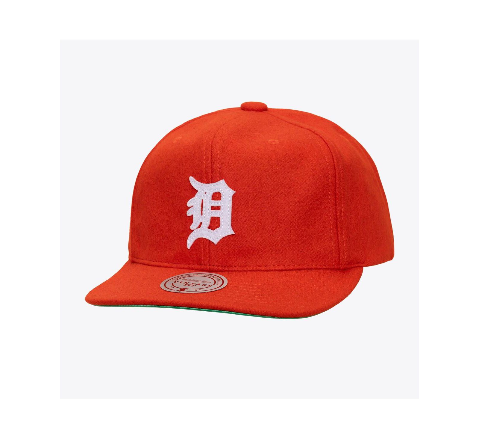 Головной убор Mitchell & Ness Detroit Tigers Vintage Fit Melton Wool Adjustable Hat Мужской и Женский
