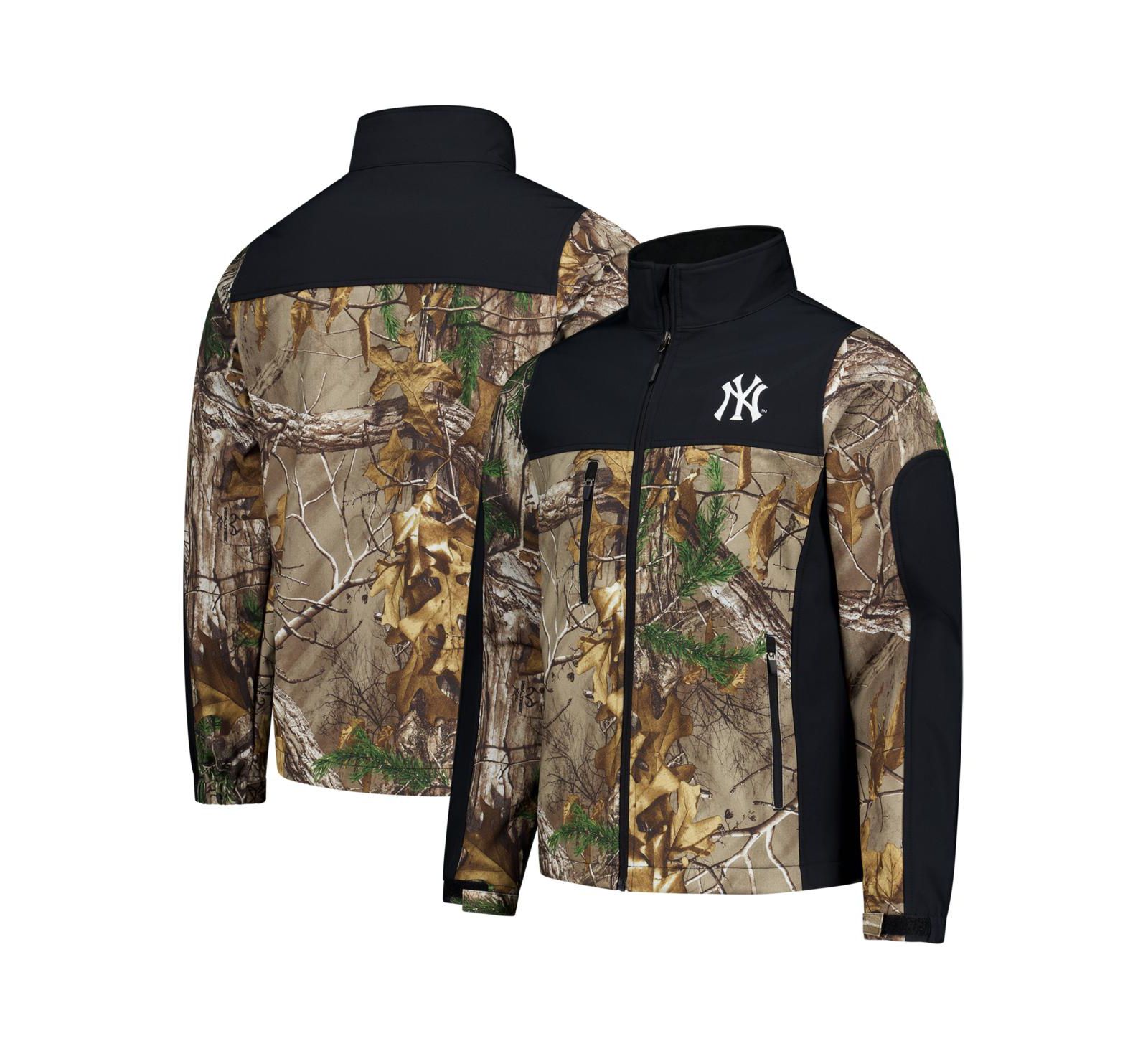 Dunbrooke Men's Camo New York Yankees Hunter Softshell Realtree Full-Zip Jacket