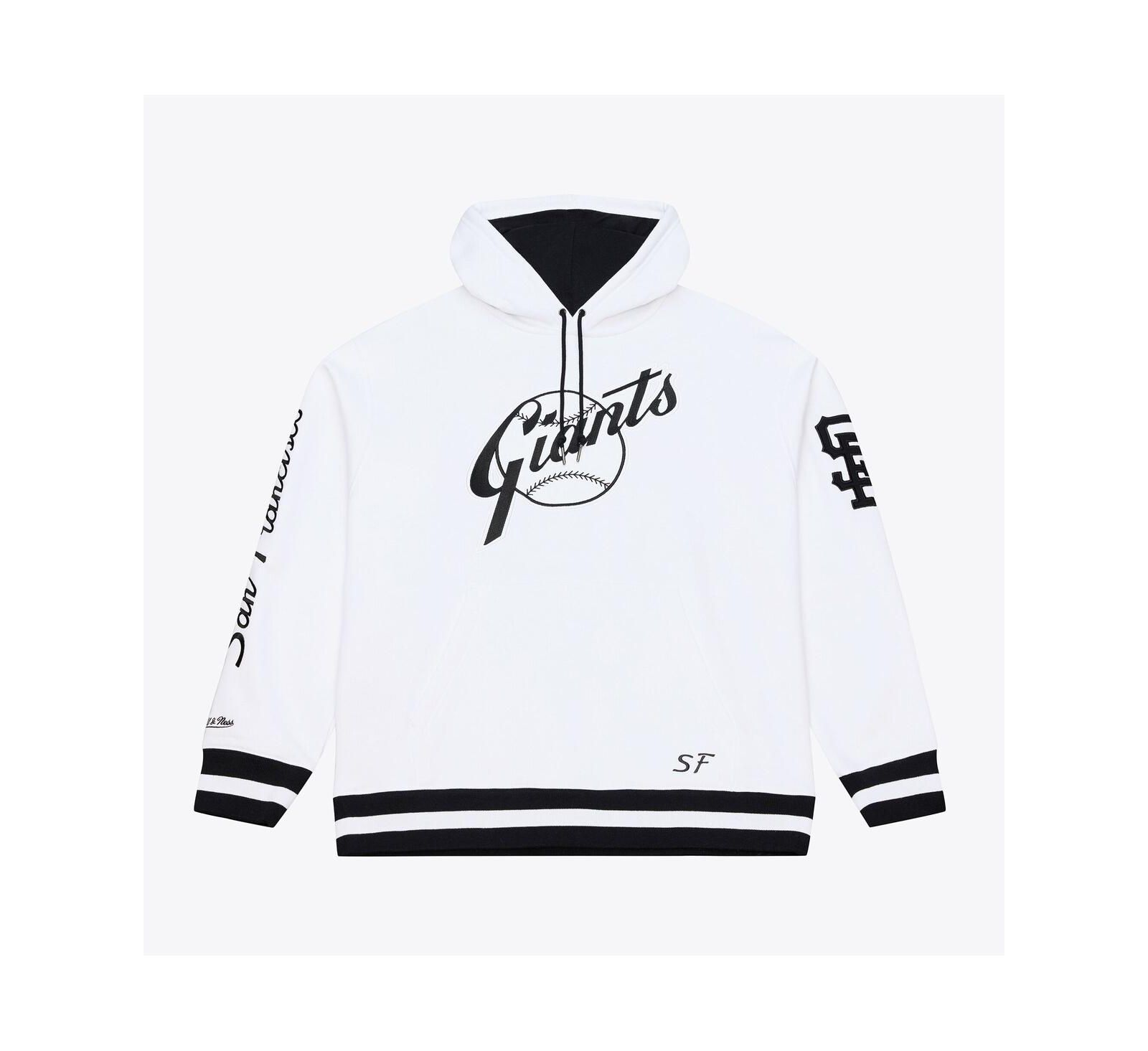 Мужской Mitchell & Ness White San Francisco Giants Cooperstown Collection Fleece Hoodie