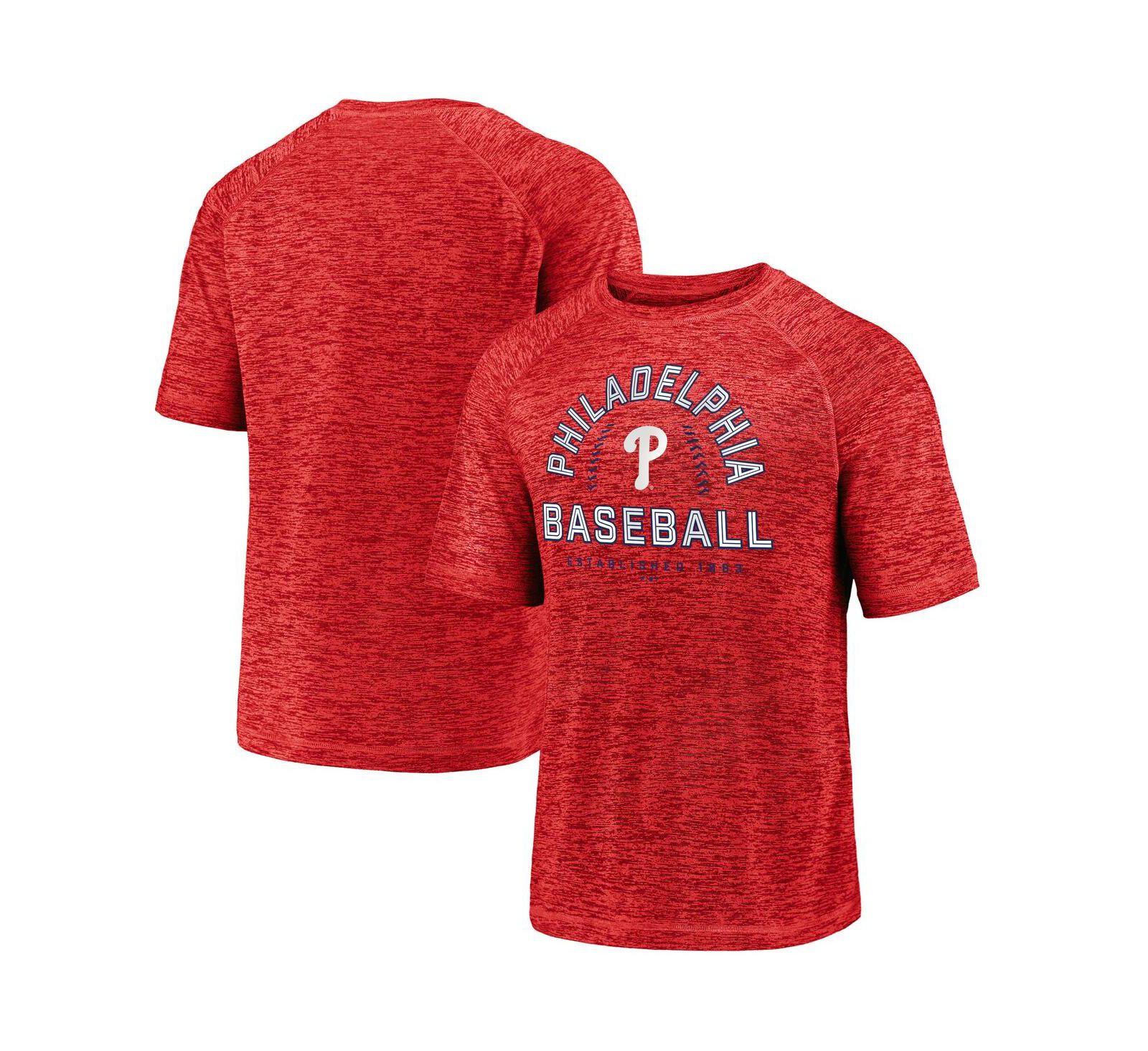 Мужская футболка Fanatics Red Philadelphia Phillies Line Up Primary Threat Striated