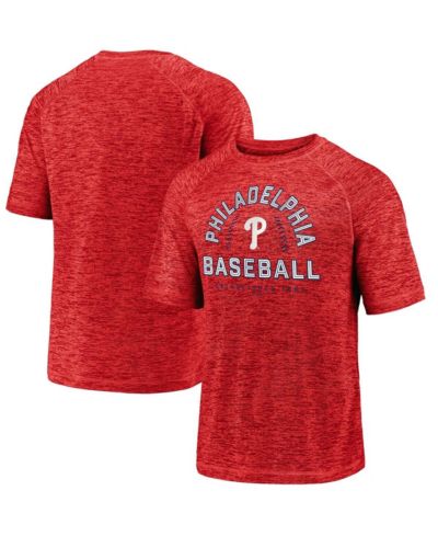 Fanatics Men's Red Philadelphia Phillies Line Up Primary Threat Striated T-Shirt
