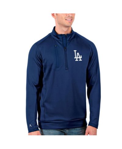Мужская ветровка Antigua Royal Los Angeles Dodgers Generation Quarter-Zip Pullover