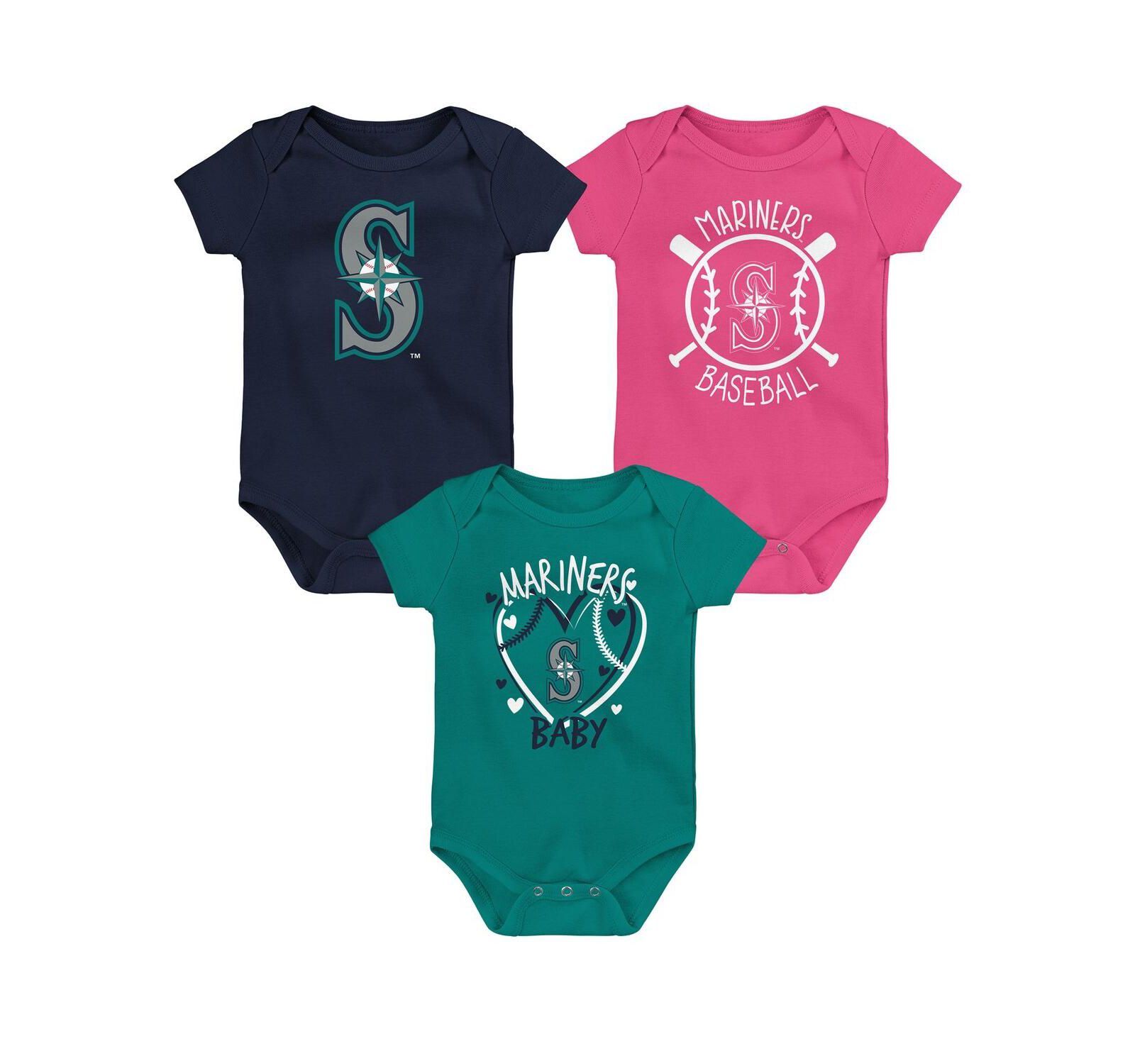 Набор боди для малышей Outerstuff Seattle Mariners, 3 шт.