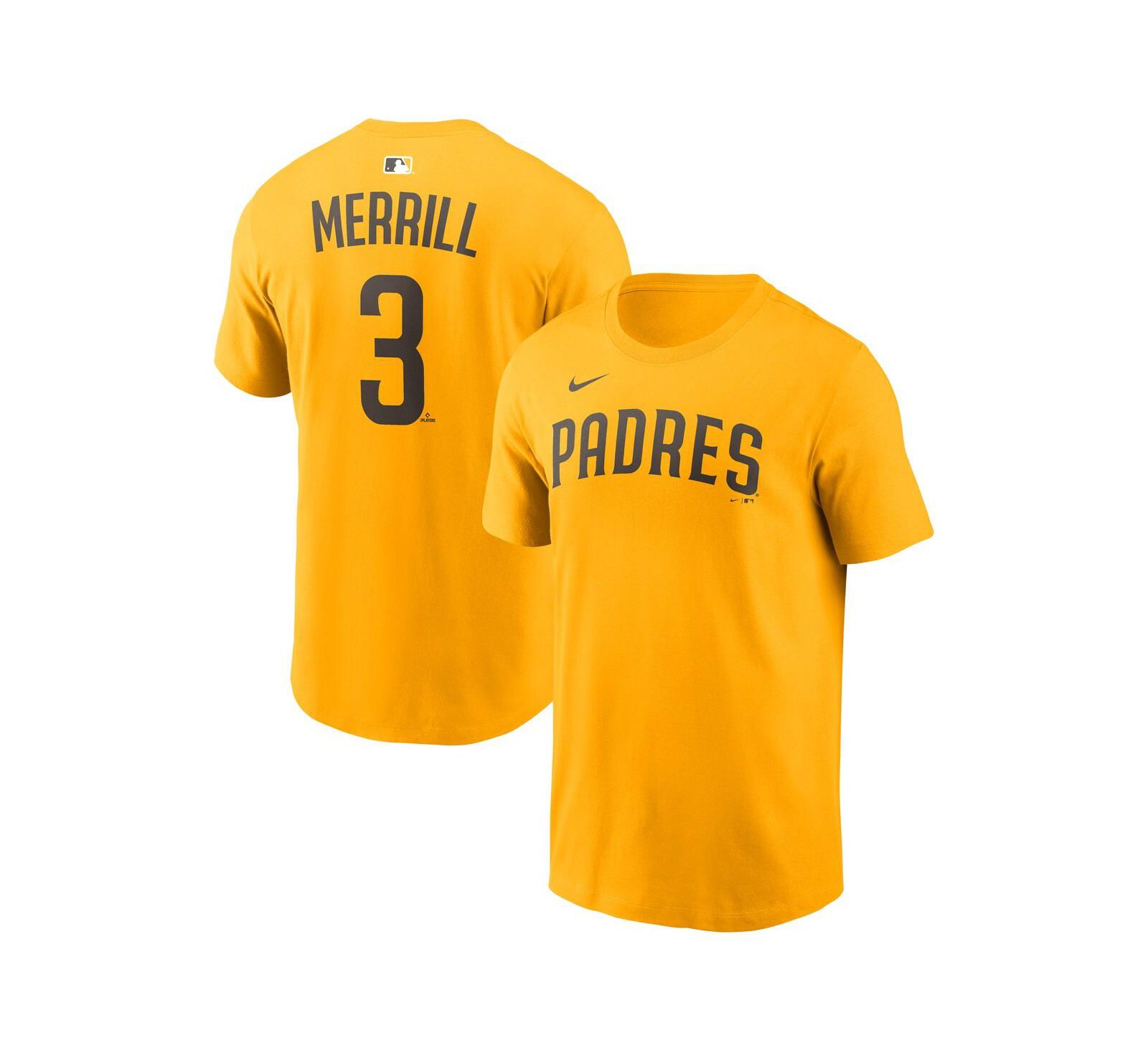 Футболка Nike Men's Jackson Merrill Gold San Diego Padres Name & Number