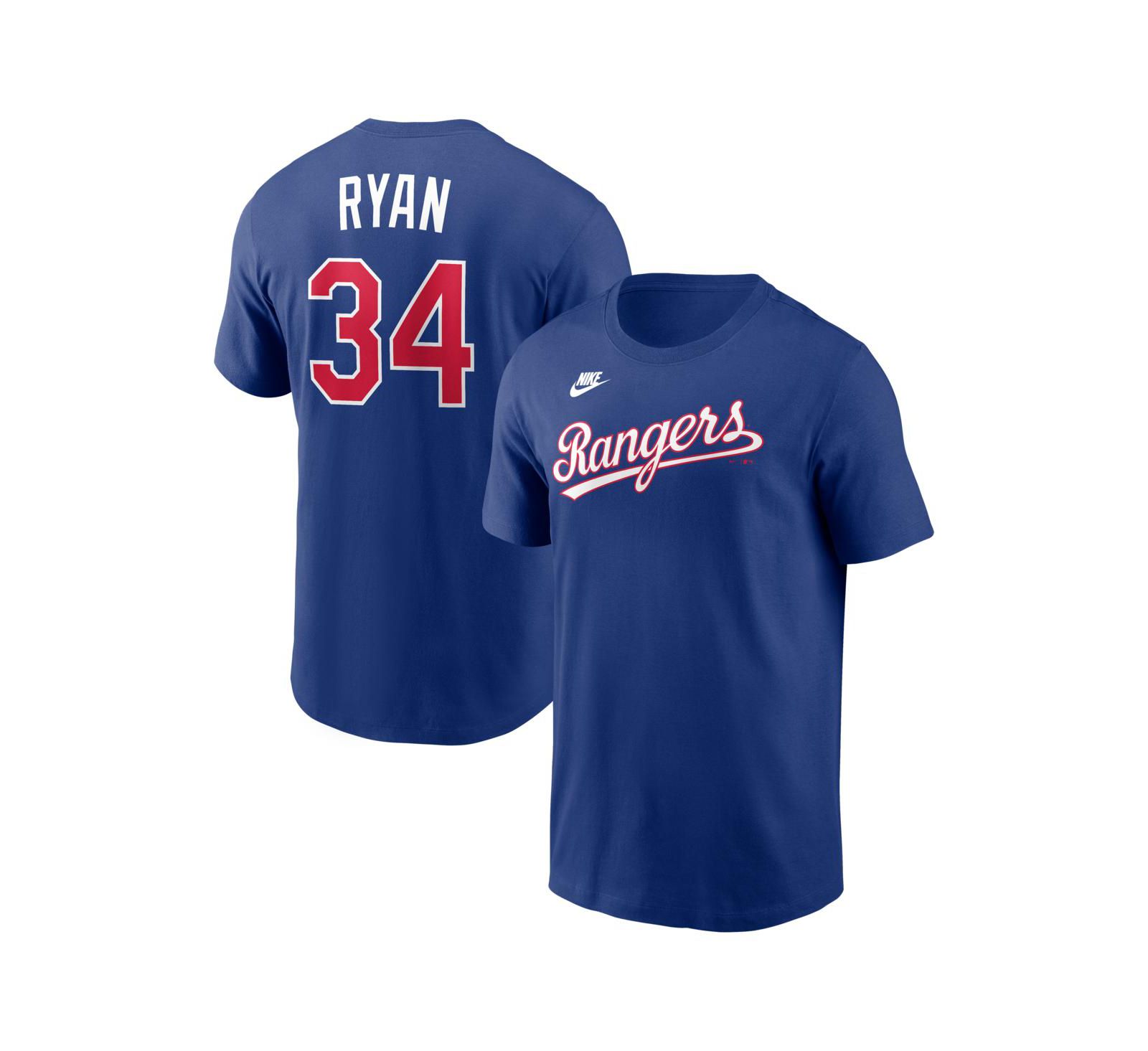 Nike Men's Nolan Ryan Royal Texas Rangers Cooperstown Collection Name & Number T-Shirt
