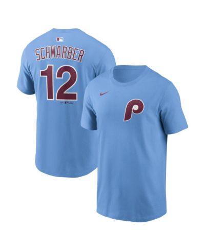 Nike Men's Kyle Schwarber Light Blue Philadelphia Phillies Name & Number T-Shirt