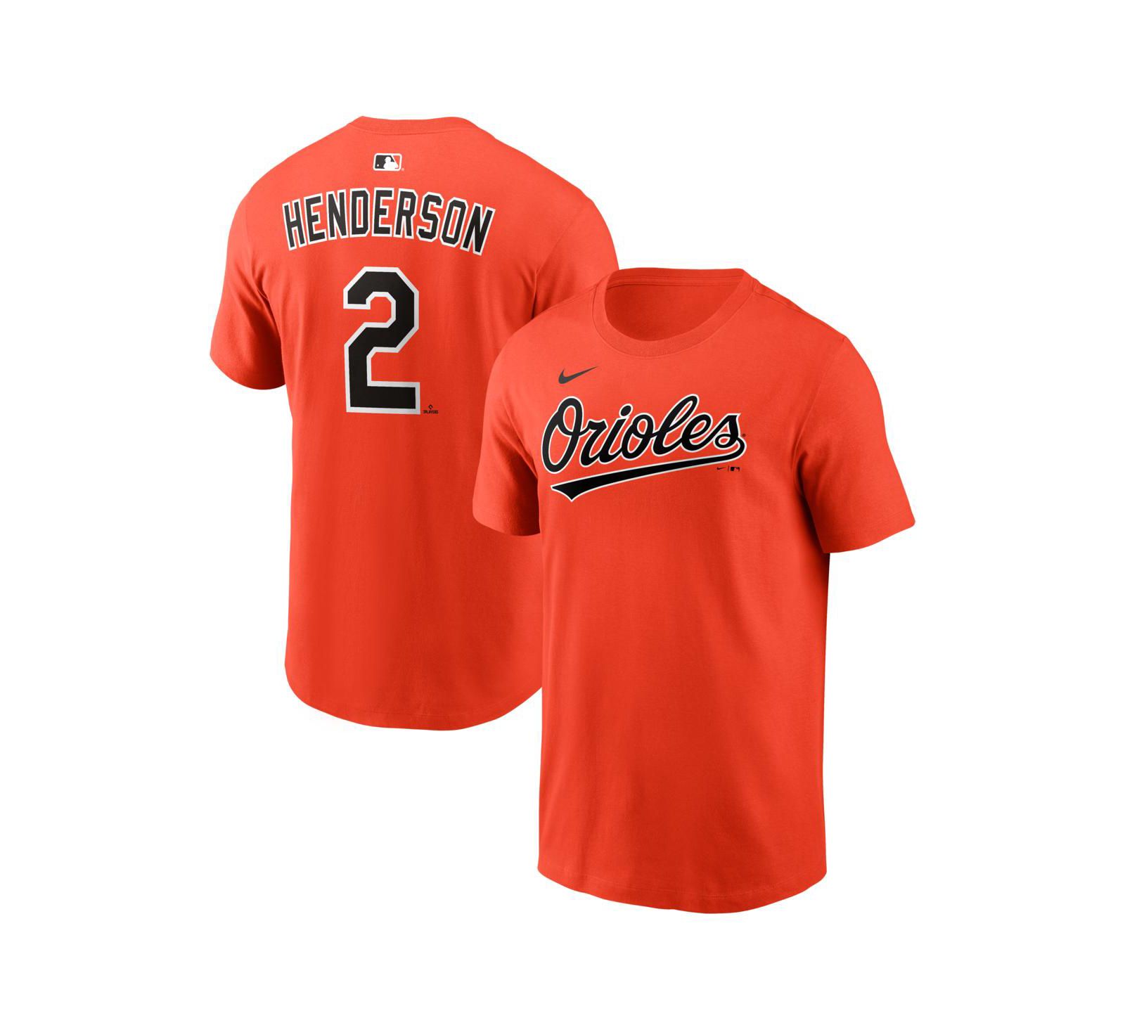 Nike Men's Gunnar Henderson Orange Baltimore Orioles Name & Number T-Shirt