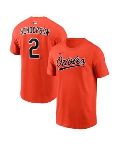 Nike Men's Gunnar Henderson Orange Baltimore Orioles Name & Number T-Shirt